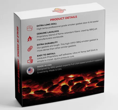 Vista 4 de LavaLock® Junta de repuesto de alta temperatura para parrilla Vision 1 x 1/4 de grosor extra Tamaño correcto
