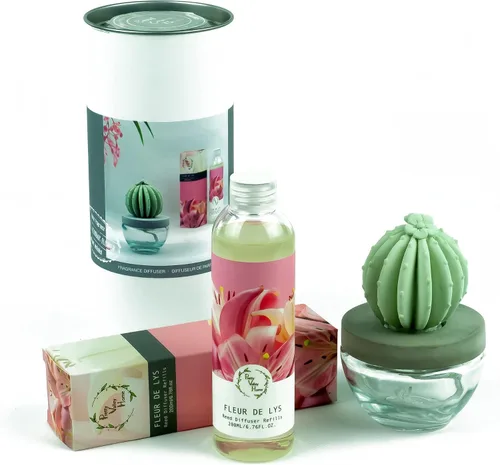Vista 25 de Barril Cactus Cerámica Difusor de Fragancia Combo 6.8 fl oz Hermoso