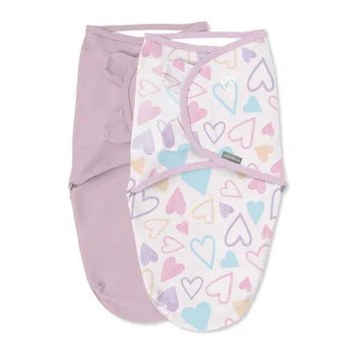 Vista 29 de SwaddleMe Manta original – Tamaño pequeño/mediano, 0-3 meses, paquete de 3 (corazones de bebé), fácil de usar, mantiene al bebé cómodo y seguro