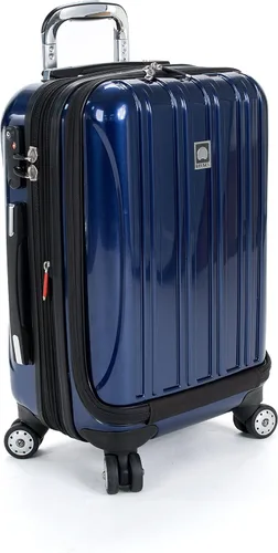 Vista 4 de Delsey Paris - Helium Aero - Maletas con laterales rígidos expandibles con ruedas giratorias, Azul cobalto