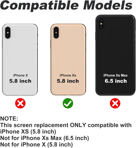 Vista 2 de DIGI4U Pantalla LCD para iPhone Xs, retina táctil 3D de 5.8 pulgadas para iPhone Xs táctil digitalizador Asamblea con herramientas de reparación