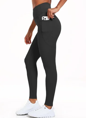 Vista 3 de CADMUS Pantalones de yoga de nailon grueso de cintura alta con bolsillos, control de abdomen, entrenamiento, correr, yoga, leggings para mujer