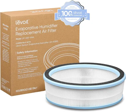 Vista 11 de Levoit Filtro de repuesto original para humidificador evaporativo inteligente Superior Studio 450S, minimiza el polvo blanco, filtro de mecha