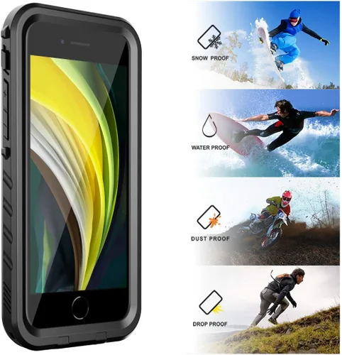 Vista 6 de SPORTLINK Funda impermeable para iPhone SE 3rd 2022/iPhone SE 2nd 2020/iPhone 7/8 - Carcasa completa a prueba de golpes y polvo con protector