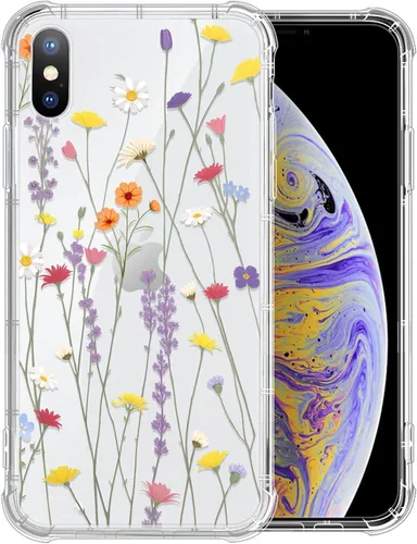 Vista 10 de Funda compatible con iPhone X/Xs, TPU suave, transparente, a prueba de golpes, funda protectora transparente para iPhone X/XS, alpaca