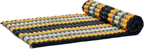 Vista 50 de Leewadee - Colchón de piso plegable - Futón japonés enrollable -Alfombra de tatami triple pliegue - Cama de piso para invitados - Colchón de camping