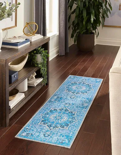 Vista 23 de Unique Loom Renaissance Collection - Alfombra rectangular de 2 x 3 pies 1 pulgada, color azul y verde Azul Verde/Azul