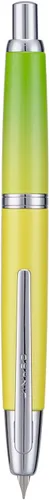 Vista 45 de Jinhao 10 Press Pluma estilográfica con caja, punta mediana retráctil de oro mate cepillado con juego de convertidor de tinta (clip dorado)