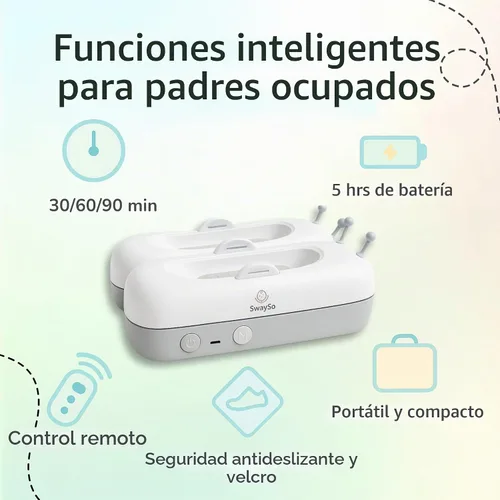 Vista 9 de Accesorio automático para cochecito – Chupete infantil para bebés de 0 a 12 meses – Recargable, control remoto, dos modos relajantes – Solo