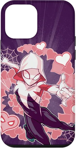 Vista 16 de Marvel Spider-Man Into The Spider-Verse Gwen Stacy Hearts - Carcasa para iPhone 17