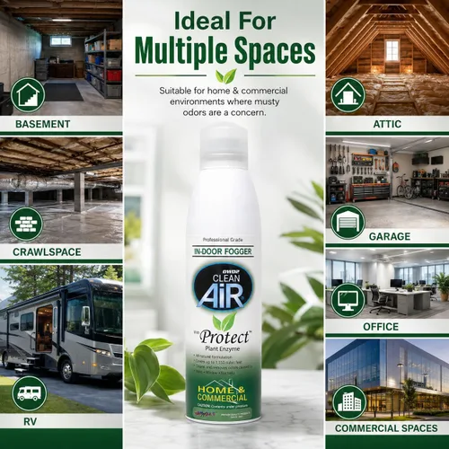 Vista 6 de DWD2 Protect™ Home & Commercial Tratamiento de Moho a Base de Plantas Eliminador de Olores de Moho con Nebulizador - Solución ecológica para un
