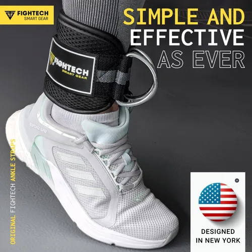 Vista 5 de FIGHTECH Ankle Straps Cable Machine Attachment for Gym - Cable Kickback Ankle Straps - Padded Ankle Cuffs for Glute Kickbacks and Leg Workouts