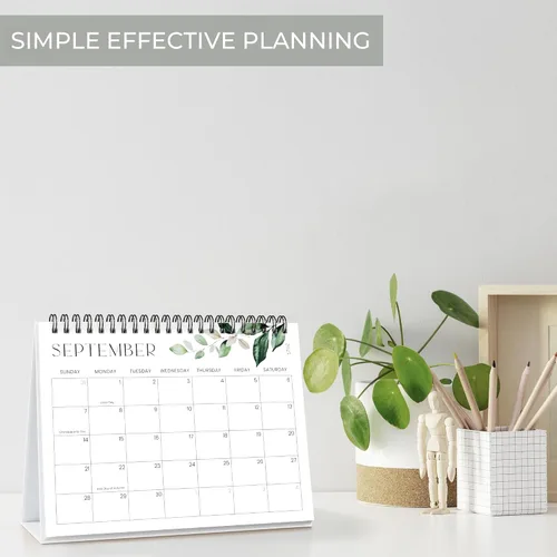 Vista 4 de Calendario estético de escritorio 2026 – Funciona hasta diciembre de 2026 – Hermoso calendario de escritorio pequeño para una fácil organización