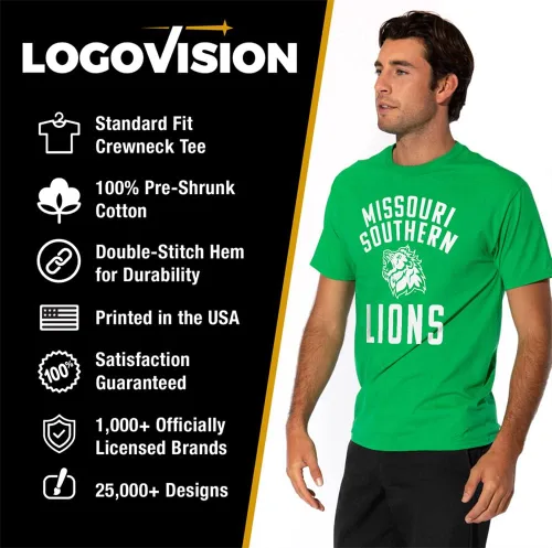 Vista 225 de LOGOVISION Official Collegiate One Color Distressed Logo Short Sleeve for Men & Women T Shirt Collection 3