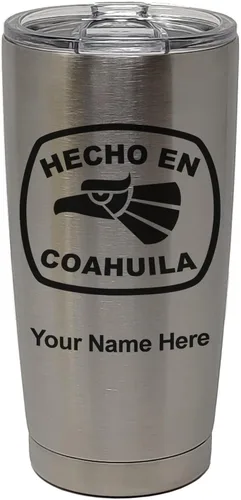 Vista 33 de LaserGram Vaso aislado al vacío de 20 onzas, hecho en coahuila, grabado personalizado incluido (negro) Engraved Gift, Vacuum Insulated Stainless