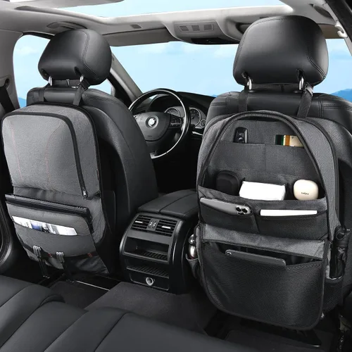 Vista 8 de Coverado Organizador para Asiento Trasero de Coche, Organizador de Asiento de Coche de Cuero Nappa con Soporte para Tableta de Pantalla Táctil