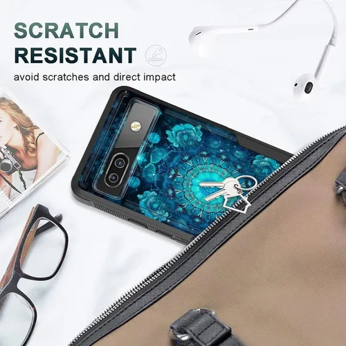 Vista 4 de Funda para Pixel 6A, funda protectora híbrida de doble capa resistente a prueba de golpes de policarbonato duro de silicona suave TPU para Google