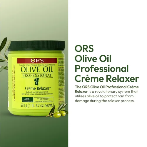 Vista 5 de ORS Aceite de oliva profesional crema relajante extra fuerte 18.75 onzas (1)