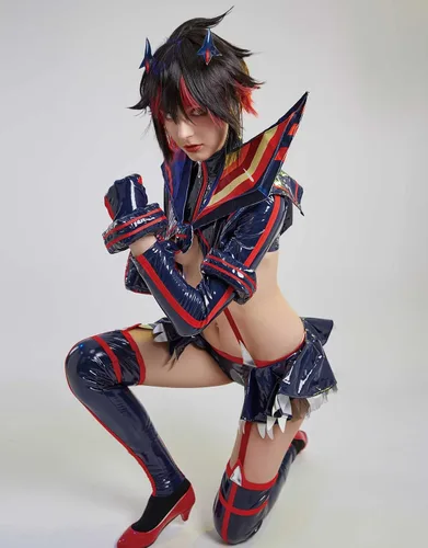 Vista 7 de Miccostumes Disfraz de cosplay con alas y medias para mujer