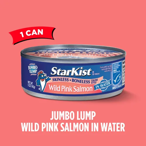 Vista 4 de StarKist Salmón Rosado Silvestre - Sin Piel, Sin Hueso - Lata de 5 onzas