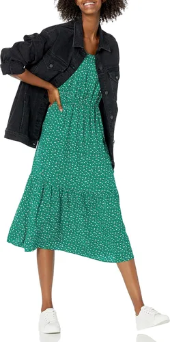 Vista 4 de Tienda Essentials - Vestido midi de verano para mujer de sarga fluido escalonado
