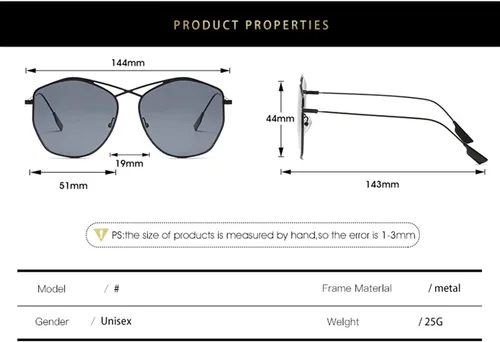 Vista 3 de Gafas de sol redondas de metal para hombres y mujeres, tiro callejero, vacaciones al aire libre (color F, tamaño mediano)