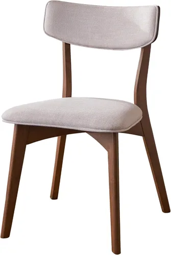 Vista 5 de Christopher Knight Home Abrielle Mid-Century - Sillas de comedor modernas con marco de madera de caucho, juego de 2 piezas, color beige claro