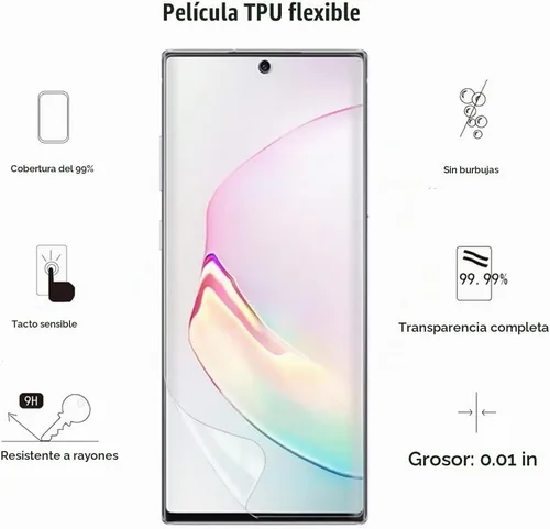Vista 4 de Paquete de 2 protectores de pantalla para Samsung Galaxy Note 10 5G