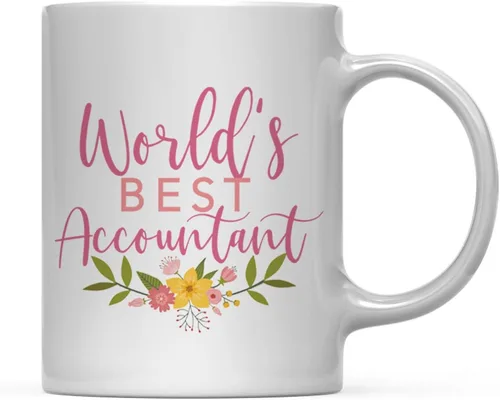 Vista 33 de Andaz Press Taza de café de 11 oz, regalo de broma de la mejor abbuela del mundo, diseño floral, paquete de 1