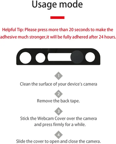 Vista 4 de Funda para cámara frontal de teléfono, funda para cámara web compatible con iPhone X/XS/XR/XS Max, iPhone 11/11 Pro/11 Pro Max, iPhone 12/12 Mini