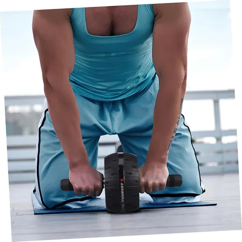 Vista 5 de NOLITOY Fitness Ab Roller Wheel with Knee Pad Core Trainer for Home Gym Exercise Equipment Smooth Forward Backward Movement for Abdominal Workout