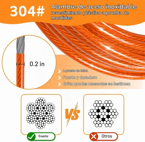 Vista 2 de [Usado] Correa de cable resistente para perros grandes