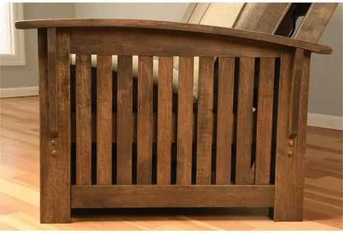 Vista 5 de Kodiak Furniture Washington - Marco de futón tamaño Queen con cajones de almacenamiento, marco de futón de madera con colchón incluido en color azul