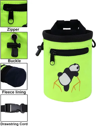 Vista 5 de AMC Bolsa de tiza con diseño de panda escalada en roca con cinturón ajustable