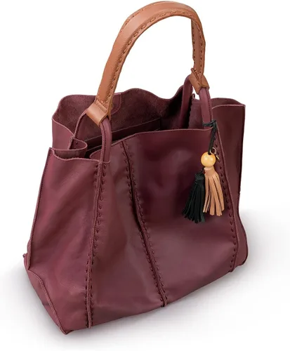 Vista 3 de The Sak Los Feliz Large Tote Bag in Leather Roomy Unlined Purse with Single Shoulder Strap
