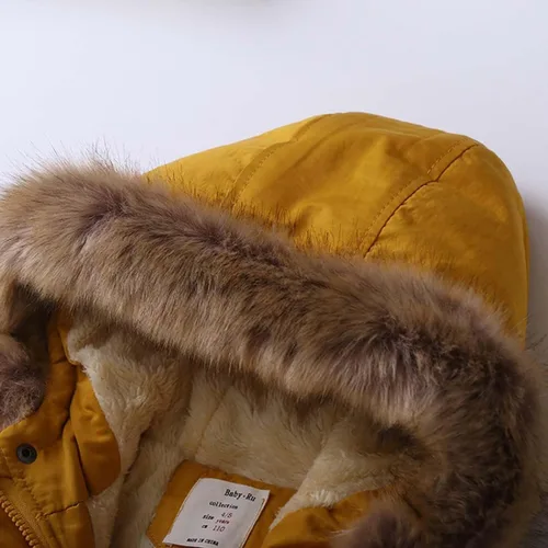 Vista 4 de WEONEDREAM Abrigos de invierno para niños y niñas, trajes cálidos para niños, chaqueta resistente al viento para niños de 1 a 8 años