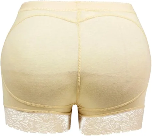 Vista 3 de HelloTem Ropa interior sin costuras para mujer, realzador de glúteos, acolchado, realzador de cadera, ropa