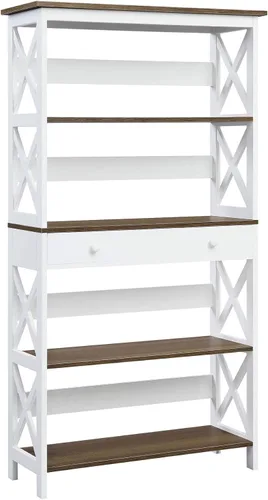 Vista 10 de Convenience Concepts Oxford - Estantería de 5 niveles con cajón, color negro