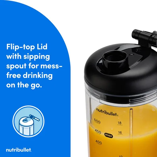 Vista 5 de Batidora portátil nutribullet Flex 22oz 2Pack NBPB30200AKAW, Negro & Blanco
