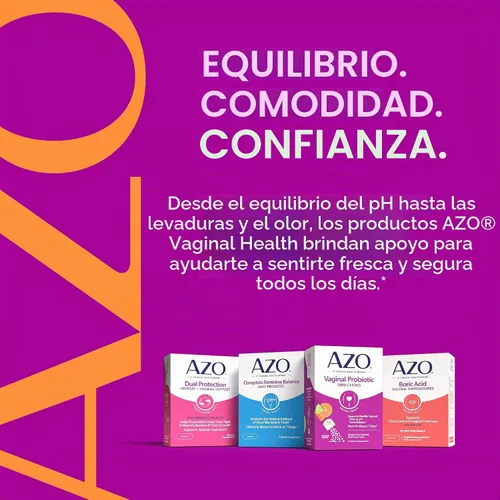 Vista 8 de AZO Mini-masticables probióticos vaginales para mujeres, sabor a ponche