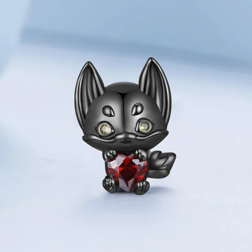 Vista 7 de BABAMIA Dijes de corazón con dije de rosa para pulseras cuentas de plata de ley 925 se adapta a pulseras y collares pavimentados con circonita