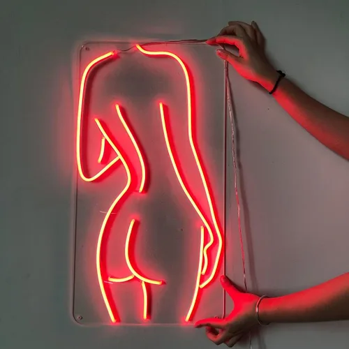 Vista 4 de Señal de neón con texto en inglés "Sexy Lady Naked Lad", letrero decorativo para el hogar, dormitorio, decoración de habitación, bar, cerveza, Rojo