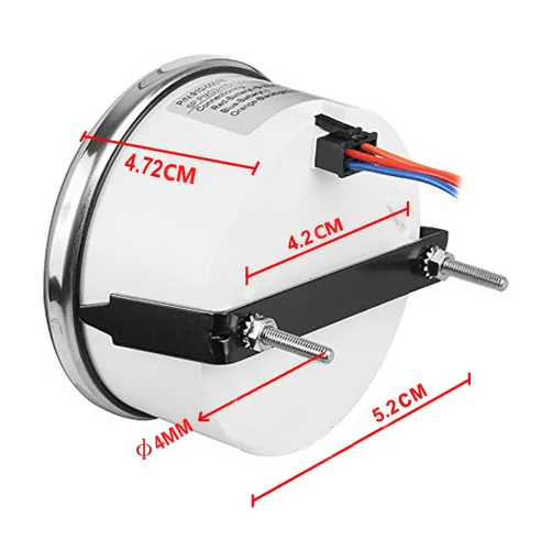 Vista 2 de Samdo - Voltímetros de 52 mm, medidores de voltaje, medidores de voltaje universales impermeables 8-16 V para barco, yate, auto, motor, hogar, camión