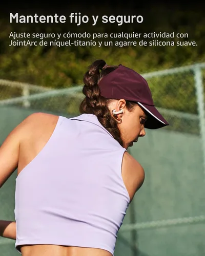 Vista 3 de SHOKZ OpenDots ONE - Auriculares de oído abierto, auriculares clip-on - Auriculares inalámbricos Bluetooth con micrófono - Seguros, ligeros, cómodos