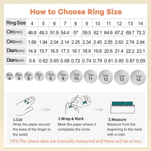 Vista 6 de Supcare Anillos antiestrés para mujer de 4/6/0.315 in para la ansiedad, anillo de pulgar con chorro de arena, regalo para mujeres, talla 7-14
