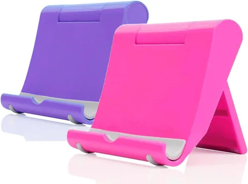Vista 14 de Soporte plegable ajustable para teléfono celular para escritorio, compatible con la mayoría de teléfonos inteligentes y tabletas, base de goma