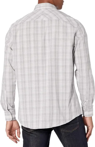Vista 2 de Calvin Klein Camisas de vestir para hombre, sin planchado, elásticas, ajuste regular