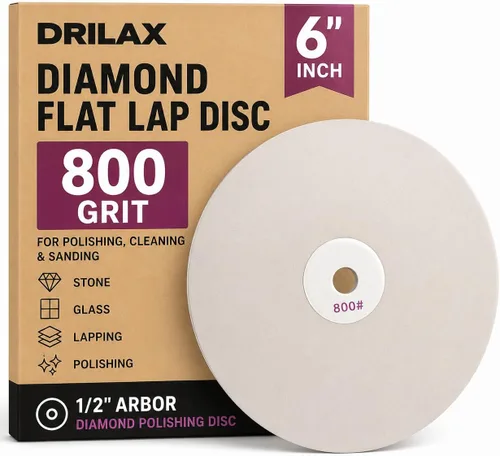 Vista 13 de Drilax Disco de regazo plano de diamante de 6 pulgadas, grano 80
