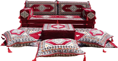 Vista 17 de arabicsofa Sofá de piso árabe Jalsa - Sofá tradicional hecho a mano para sala de estar