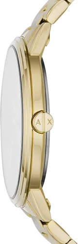 Vista 2 de Armani Exchange - Reloj de vestir de acero inoxidable de tres manos para hombre Oro Reloj de cuarzo